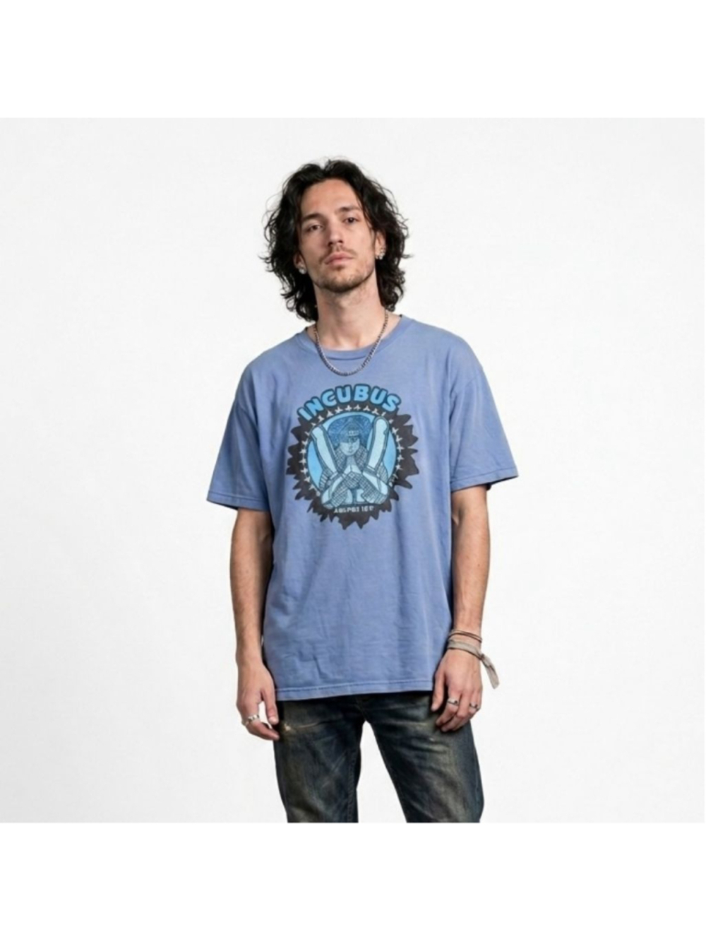 Incubus Vintage 2002 Are You In Blue Short Sleeve Graphic Tee - Large